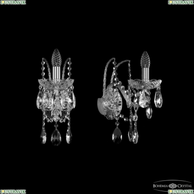 Бра 1411B/1/160/XL Ni ★ Bohemia Ivele Crystal — купить в интернет магазине «ЛЮСТРАВИК»☀