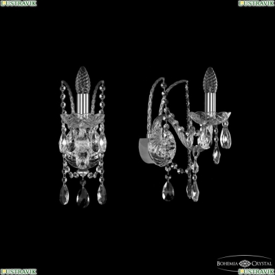 Бра 1411B/1/160 Ni ★ Bohemia Ivele Crystal — купить в интернет магазине «ЛЮСТРАВИК»☀