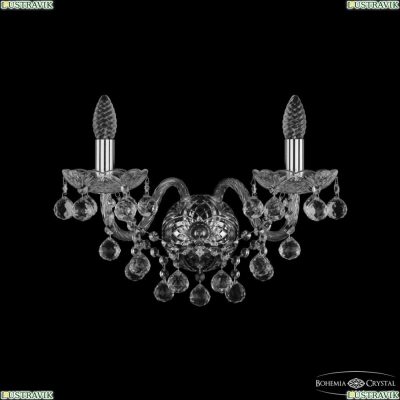 Бра 1409B/2/195/XL Ni ★ Bohemia Ivele Crystal — купить в интернет магазине «ЛЮСТРАВИК»☀