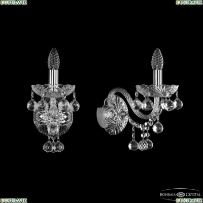 Бра 1409B/1/160/XL Ni ★ Bohemia Ivele Crystal — купить в интернет магазине «ЛЮСТРАВИК»☀