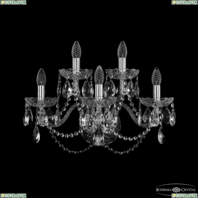 Бра 1402B/3+2/195/XL Ni ★ Bohemia Ivele Crystal — купить в интернет магазине «ЛЮСТРАВИК»☀