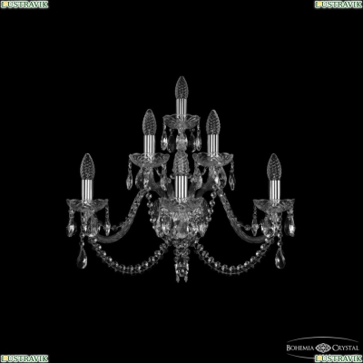 Бра 1402B/3+2+1/240 Ni ★ Bohemia Ivele Crystal — купить в интернет магазине «ЛЮСТРАВИК»☀