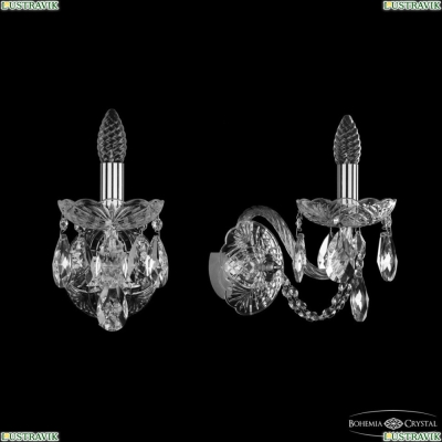 Бра 1402B/1/160/XL Ni ★ Bohemia Ivele Crystal — купить в интернет магазине «ЛЮСТРАВИК»☀