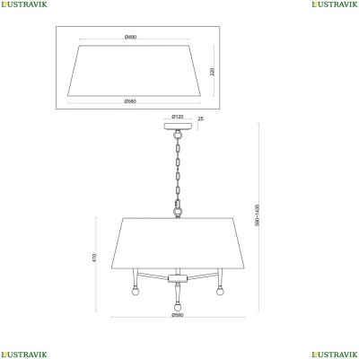 Светильник FR5190PL-05BS3 ★ Freya — купить в интернет магазине ЛЮСТРАВИК☀