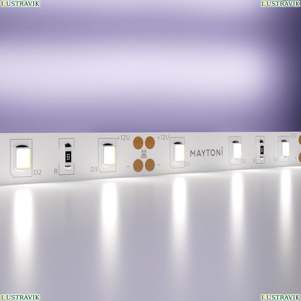 5М. Светодиодная Лента Холодного Цвета 6000К, 7.2W, 12V, 60Led, Ip20 20003 ★ Maytoni — купить в интернет магазине ЛЮСТРАВИК☀