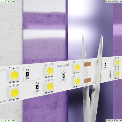 5М. Светодиодная Лента Теплого Цвета 3000К, 28,8W, 24V, 60Led, Ip20 20034 ★ Maytoni — купить в интернет магазине ЛЮСТРАВИК☀