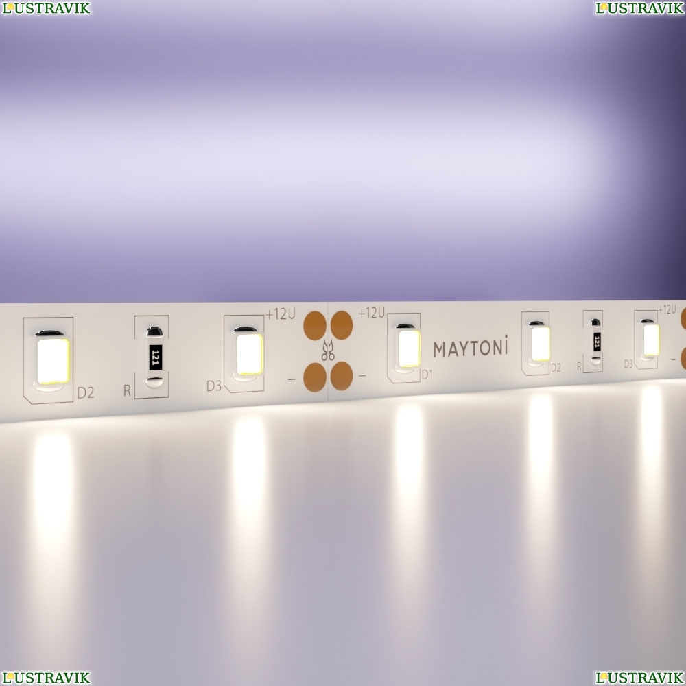 5М. Светодиодная Лента Белого Цвета 4000К, 7,2W, 12V, 60Led, Ip20 20002 ★ Maytoni — купить в интернет магазине ЛЮСТРАВИК☀