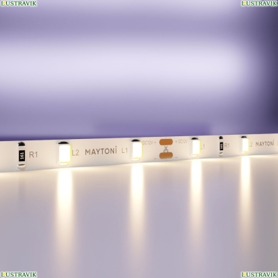 5М. Светодиодная Лента Теплого Цвета 3000К, 4,8W, 12V, 60Led, Ip20 20007 ★ Maytoni — купить в интернет магазине ЛЮСТРАВИК☀