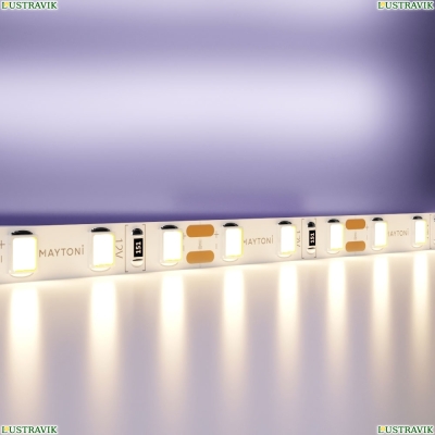 5М. Светодиодная Лента Теплого Цвета 3000К, 9,6W, 12V, 60Led, Ip20 20010 ★ Maytoni — купить в интернет магазине ЛЮСТРАВИК☀