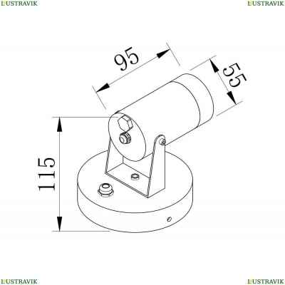 Спот O025WL-01B ★ Maytoni — купить в интернет магазине ЛЮСТРАВИК☀
