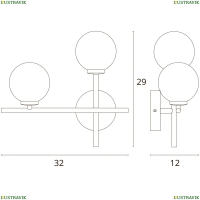 Бра A3988AP-2AB ★ Arte Lamp — купить в интернет магазине ЛЮСТРАВИК☀