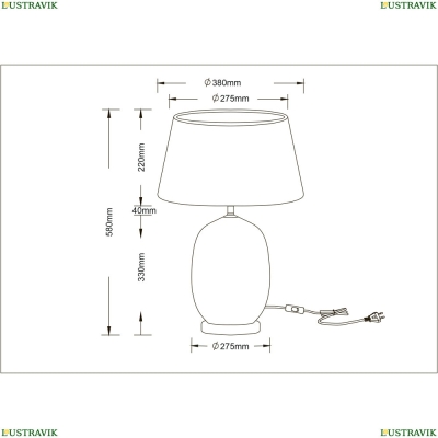 Настольную Лампу A4061LT-1PB ★ Arte Lamp — купить в интернет магазине ЛЮСТРАВИК☀