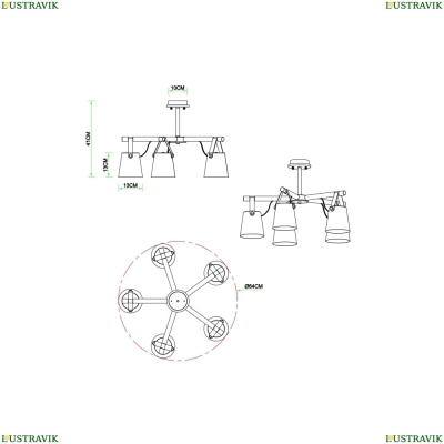 Люстру A7032PL-5WH ★ Arte Lamp — купить в интернет магазине ЛЮСТРАВИК☀