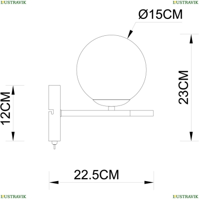 Бра A2224AP-1BK ★ Arte Lamp — купить в интернет магазине ЛЮСТРАВИК☀