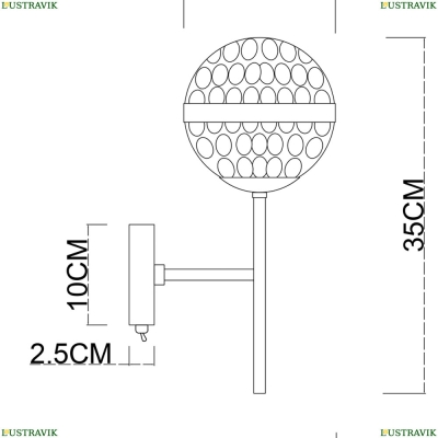 Бра A7770AP-1PB ★ Arte Lamp — купить в интернет магазине ЛЮСТРАВИК☀