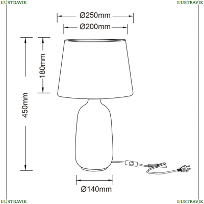 Настольную Лампу A4311LT-1WH ★ Arte Lamp — купить в интернет магазине ЛЮСТРАВИК☀