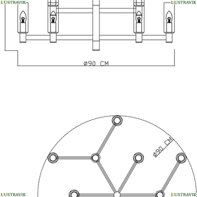 Люстру 2654/17 LM-12 ★ Divinare — купить в интернет магазине ЛЮСТРАВИК☀