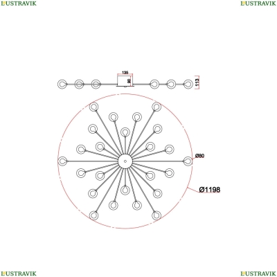 Светильник FR5242CL-24BS1 ★ Freya — купить в интернет магазине ЛЮСТРАВИК☀