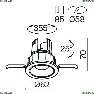 Светильник DL057-7W3K-W ★ Technical — купить в интернет магазине ЛЮСТРАВИК☀