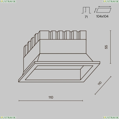 Светильник DL056-12W3-4-6K-B ★ Technical — купить в интернет магазине ЛЮСТРАВИК☀