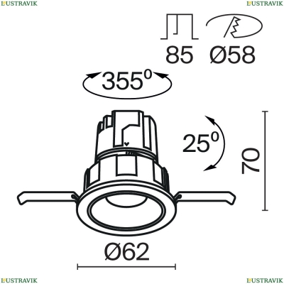 Светильник DL057-7W3K-B ★ Technical — купить в интернет магазине ЛЮСТРАВИК☀