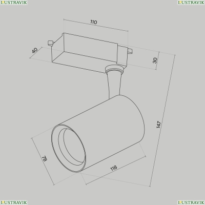Светильник TR003-1-10W3K-M-W ★ Technical — купить в интернет магазине ЛЮСТРАВИК☀