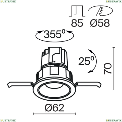 Светильник DL057-7W4K-B ★ Technical — купить в интернет магазине ЛЮСТРАВИК☀