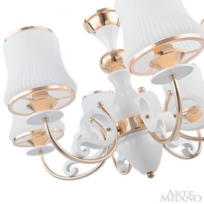 Люстру 301097/6 Wh/Gd ★ Arte Milano — купить в интернет магазине ЛЮСТРАВИК☀