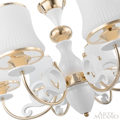 Люстру 301097/6 Wh/Gd ★ Arte Milano — купить в интернет магазине ЛЮСТРАВИК☀