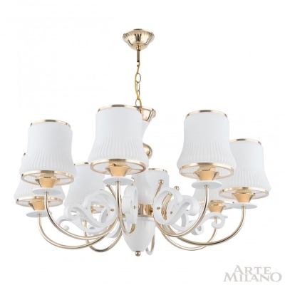 Люстру 301097/8 Wh/Gd ★ Arte Milano — купить в интернет магазине ЛЮСТРАВИК☀
