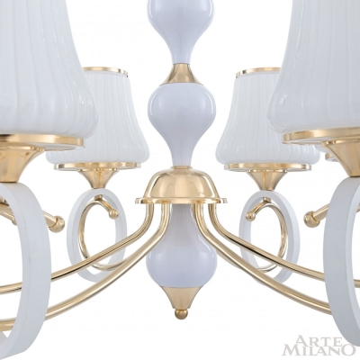 Люстру 302387/6 Wh/Gd ★ Arte Milano — купить в интернет магазине ЛЮСТРАВИК☀