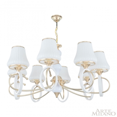 Люстру 302387/8 Wh/Gd ★ Arte Milano — купить в интернет магазине ЛЮСТРАВИК☀