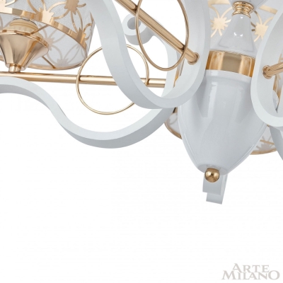 Люстру 303097/5 Wh/Gd ★ Arte Milano — купить в интернет магазине ЛЮСТРАВИК☀