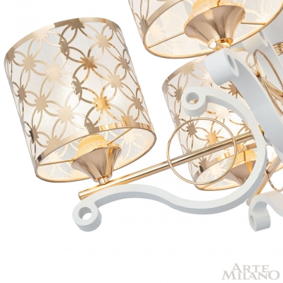 Люстру 303097/6 Wh/Gd ★ Arte Milano — купить в интернет магазине ЛЮСТРАВИК☀