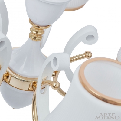 Люстру 303987/5 Wh/Gd ★ Arte Milano — купить в интернет магазине ЛЮСТРАВИК☀