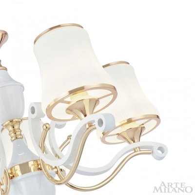 Люстру 303987/6 Wh/Gd ★ Arte Milano — купить в интернет магазине ЛЮСТРАВИК☀