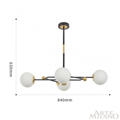Люстру 272708/4 BK/GD ★ Arte Milano — купить в интернет магазине ЛЮСТРАВИК☀