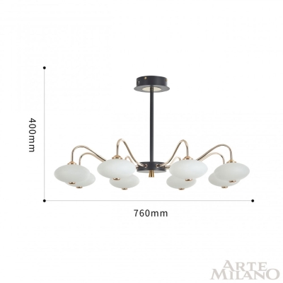 Люстру 273908/8 BK/GD ★ Arte Milano — купить в интернет магазине ЛЮСТРАВИК☀