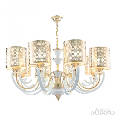 Люстру 308857/8 Wh/Gd ★ Arte Milano — купить в интернет магазине ЛЮСТРАВИК☀