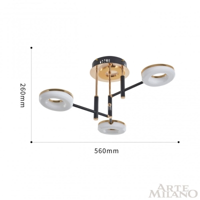 Люстру 272999/3 BK/GD ★ Arte Milano — купить в интернет магазине ЛЮСТРАВИК☀