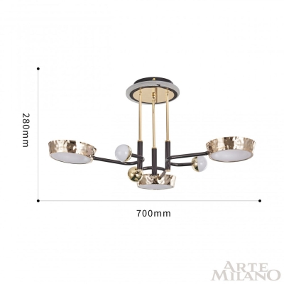 Люстру 273210/6 BK/GD ★ Arte Milano — купить в интернет магазине ЛЮСТРАВИК☀