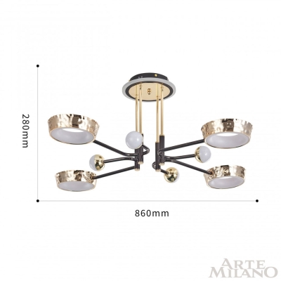 Люстру 273210/8 BK/GD ★ Arte Milano — купить в интернет магазине ЛЮСТРАВИК☀