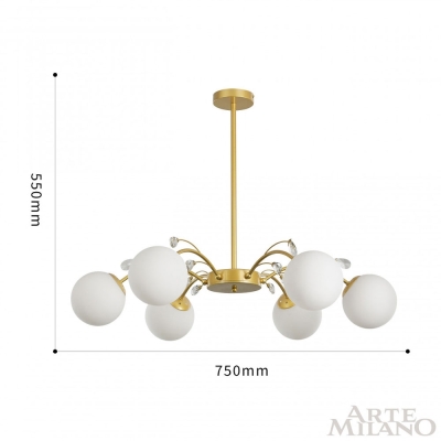 Люстру 273802/6 GD ★ Arte Milano — купить в интернет магазине ЛЮСТРАВИК☀