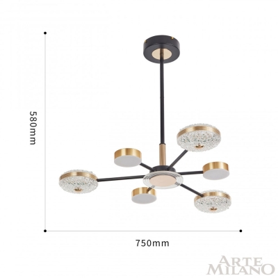 Люстру 272069/6 BK/GD ★ Arte Milano — купить в интернет магазине ЛЮСТРАВИК☀