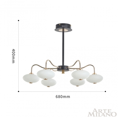 Люстру 273908/6 BK/GD ★ Arte Milano — купить в интернет магазине ЛЮСТРАВИК☀
