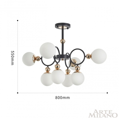 Люстру 274307/8 BK/GD ★ Arte Milano — купить в интернет магазине ЛЮСТРАВИК☀
