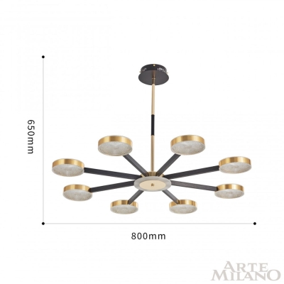 Люстру 272079/8 BK/GD ★ Arte Milano — купить в интернет магазине ЛЮСТРАВИК☀