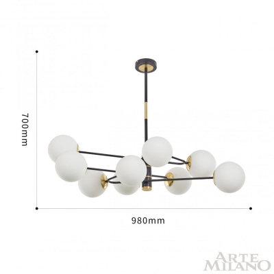 Люстру 272708/9 BK/GD ★ Arte Milano — купить в интернет магазине ЛЮСТРАВИК☀