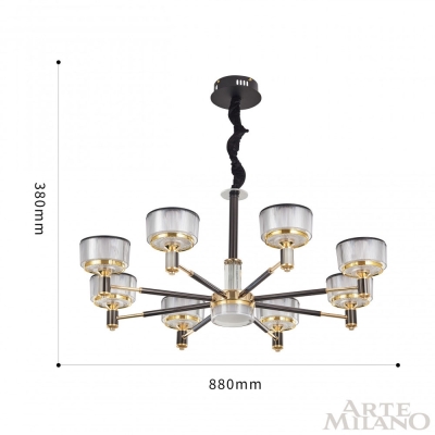 Люстру 276210/8 BK/GD ★ Arte Milano — купить в интернет магазине ЛЮСТРАВИК☀
