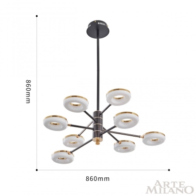 Люстру 276699/8 BK/GD ★ Arte Milano — купить в интернет магазине ЛЮСТРАВИК☀